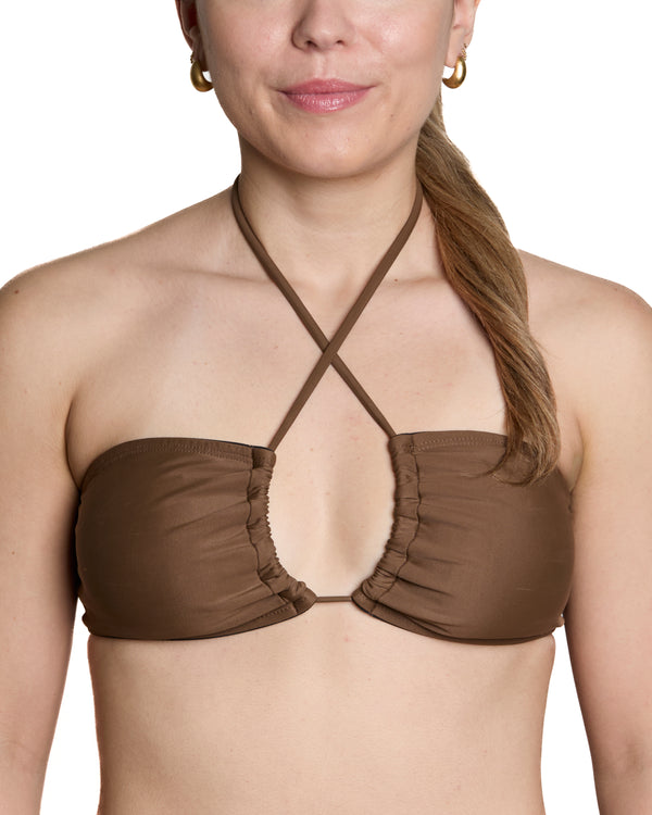 JORDANE - HAUT DE BIKINI, BRUN