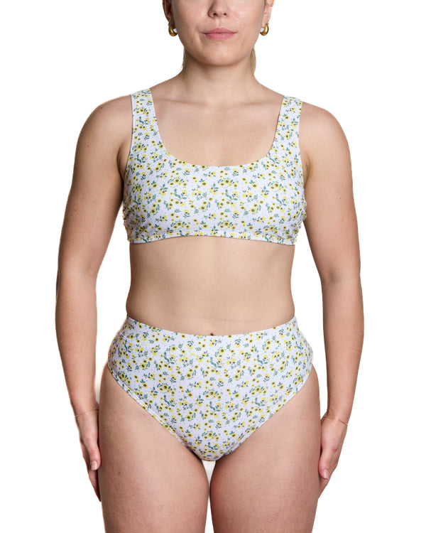GENEVIEVE - HAUT DE BIKINI, FLEURS JAUNES