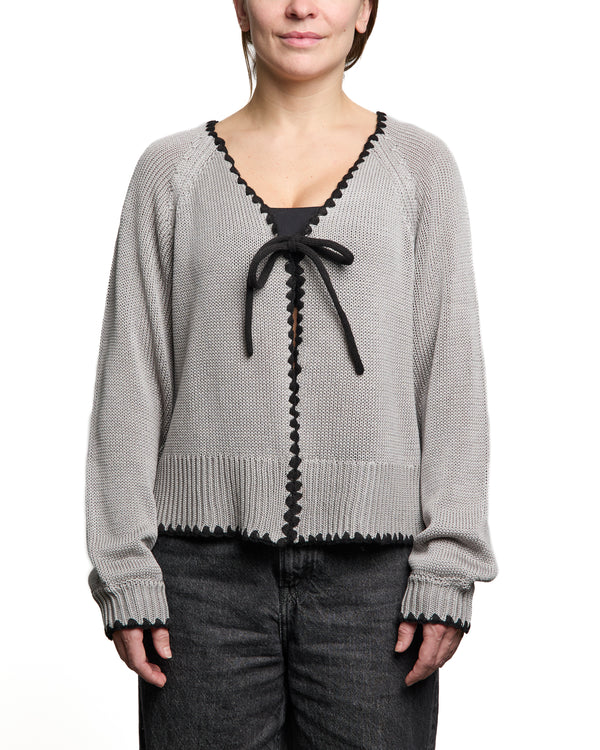AUGUSTINE - CARDIGAN, MELANGE DE GRIS