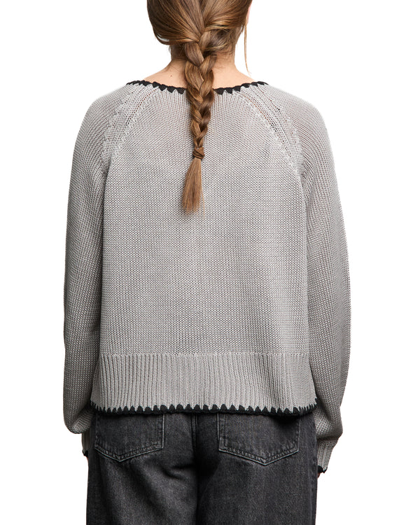 AUGUSTINE - CARDIGAN, MELANGE DE GRIS