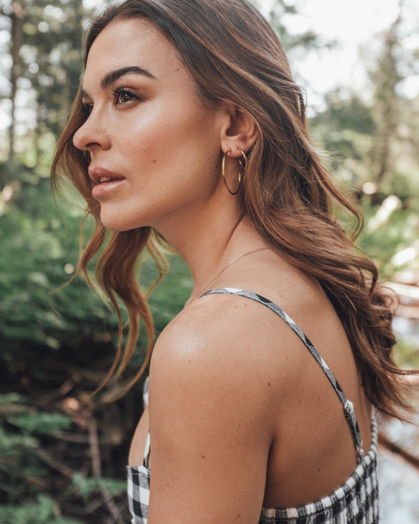 Hoops duo gold plated