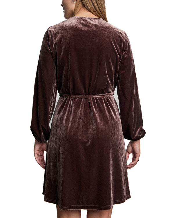 CORINNE - WRAP DRESS, TAUPE