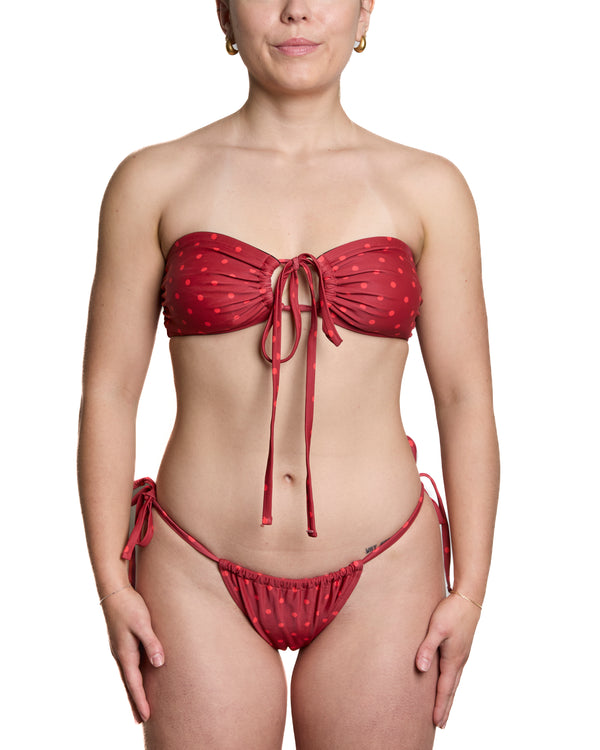 JORDANE - HAUT DE BIKINI, BOURGOGNE A POIS