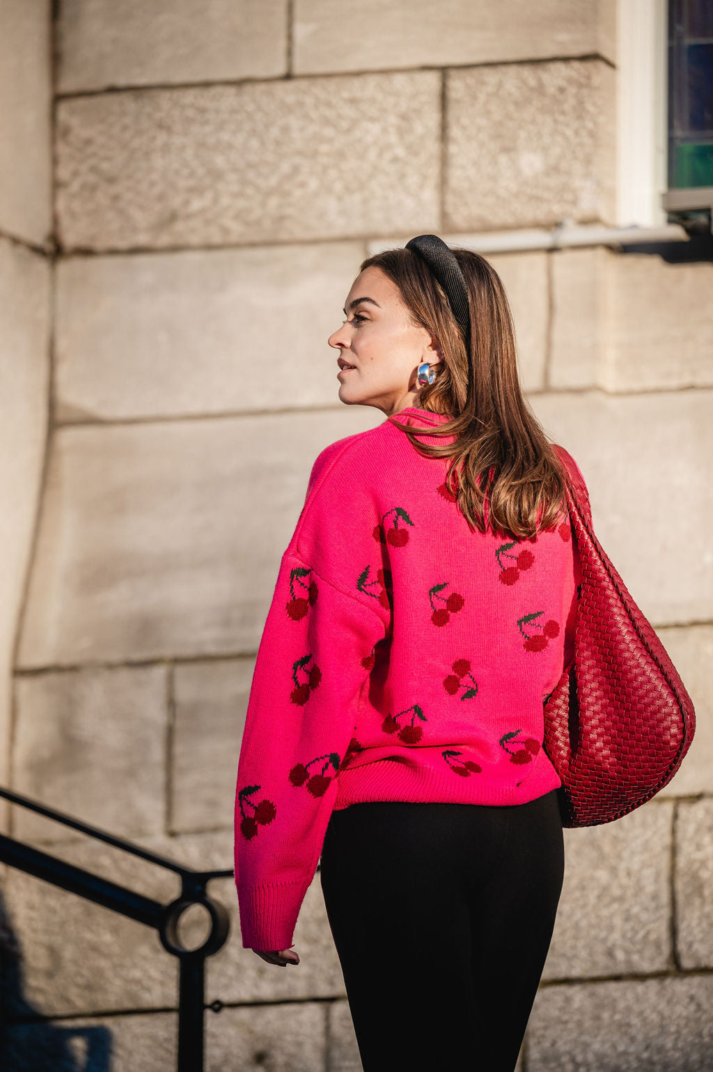 EVELYN - SWEATER, CHERRY – Boutique Nana