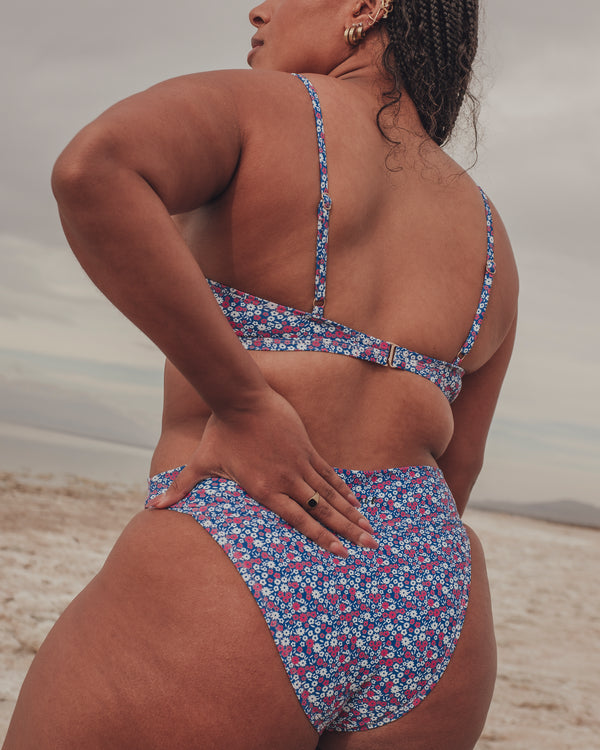 JULIA - HAUT DE BIKINI, PETITES FLEURS BLEUES