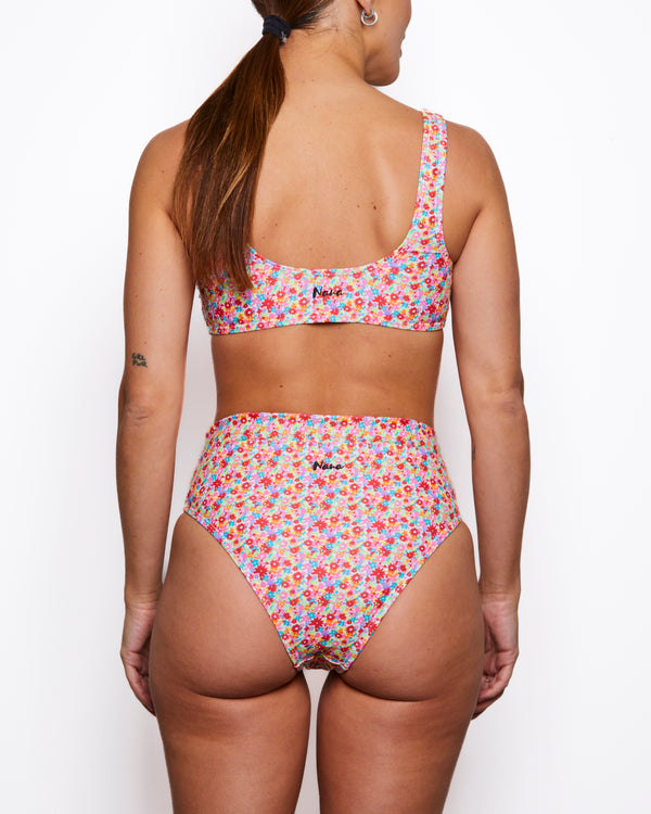 GENEVIÈVE - BIKINI TOP, SMALL FLOWERS MULTI COLORS