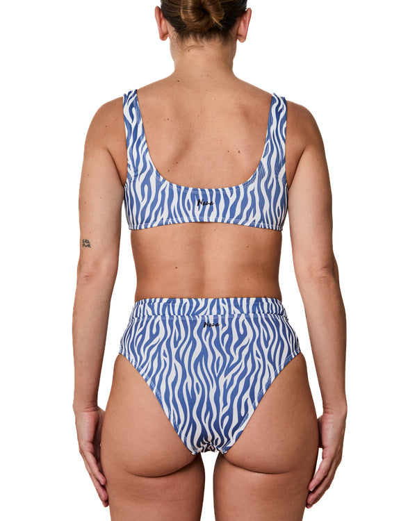 GENEVIEVE - BIKINI BOTTOM, ZEBRA DENIM