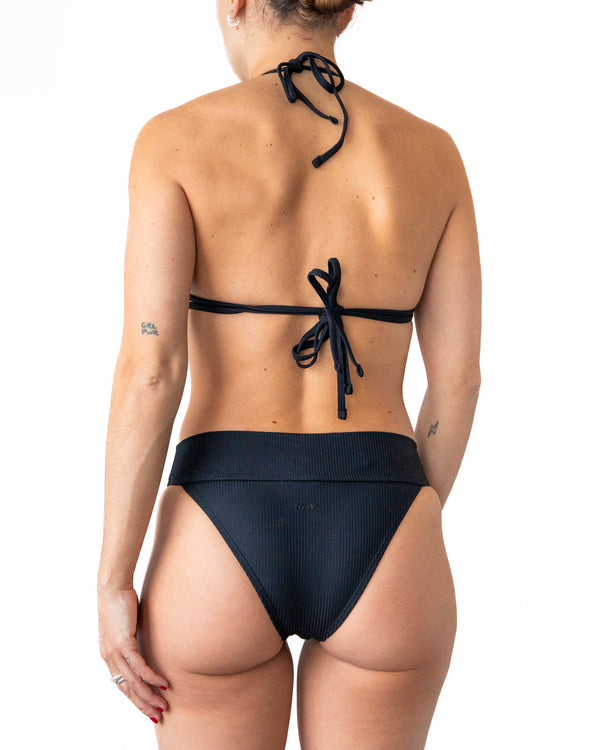 ELOISE - BIKINI BOTTOM, RIBBED BLACK