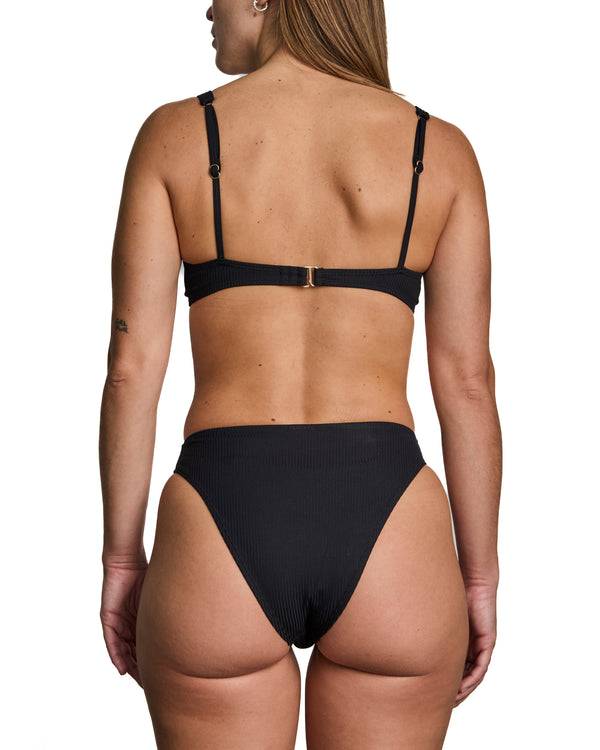 FLORENCE - BIKINI BOTTOMS, BLACK RIB
