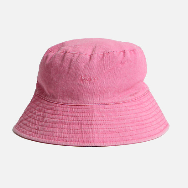PINK BUCKET HAT WITH NANA EMBRODERY / LE BOB ROSE AVEC BRODERIE NANA