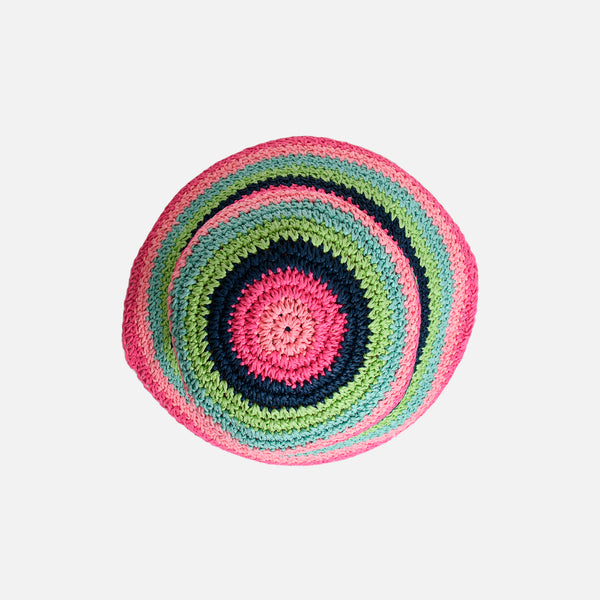 MULTICOLOR PAPER STRAW BUCKET HAT