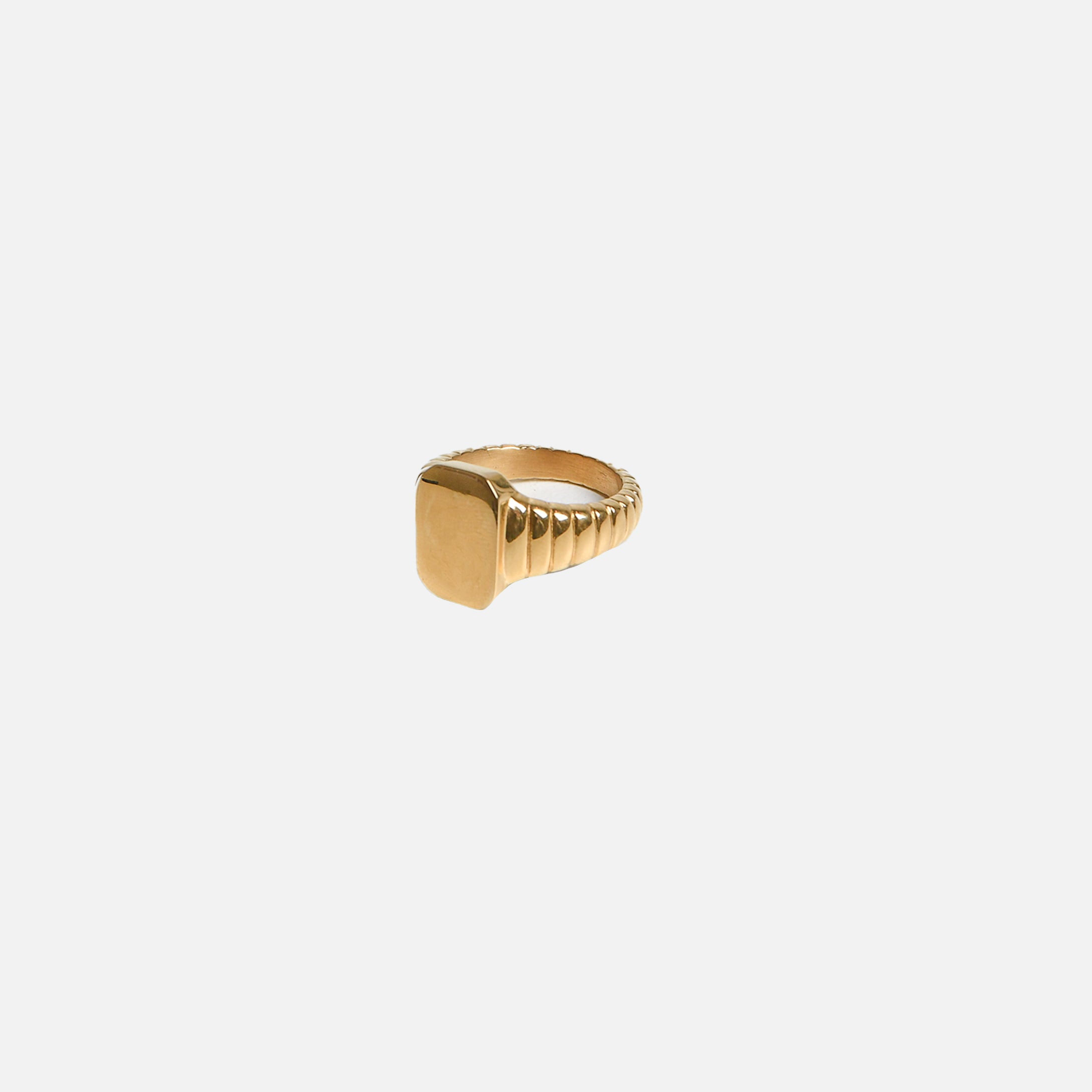 Square signet ring gold plated – Boutique Nana