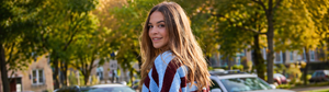 Meilleurs vendeurs – chandail Melina lignes bleues et bourgognes