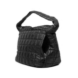 Black quilted oversized shoulder bag
