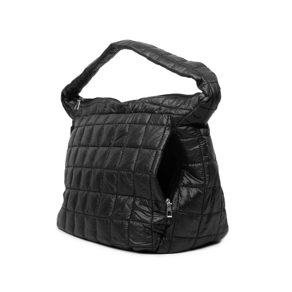 Black quilted oversized shoulder bag / Sac d'épaule matelassé oversize noir