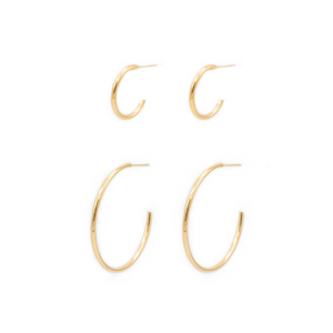 Hoops duo gold plated