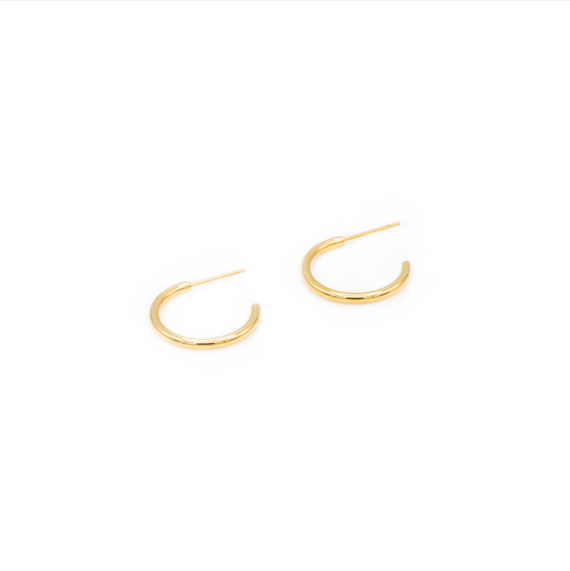 Hoops duo gold plated 