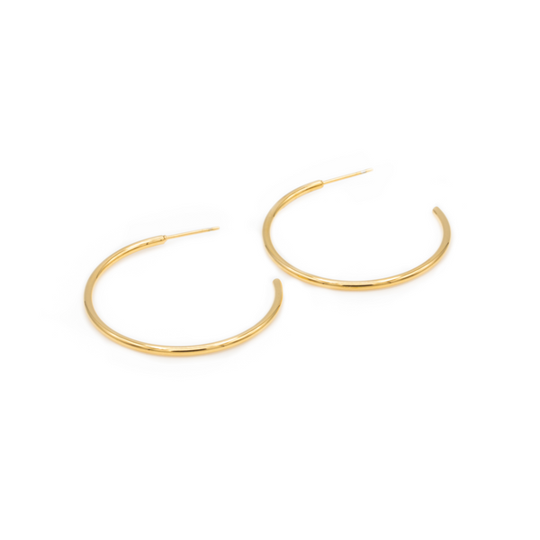 Hoops duo gold plated / Duo d'anneaux plaquées or