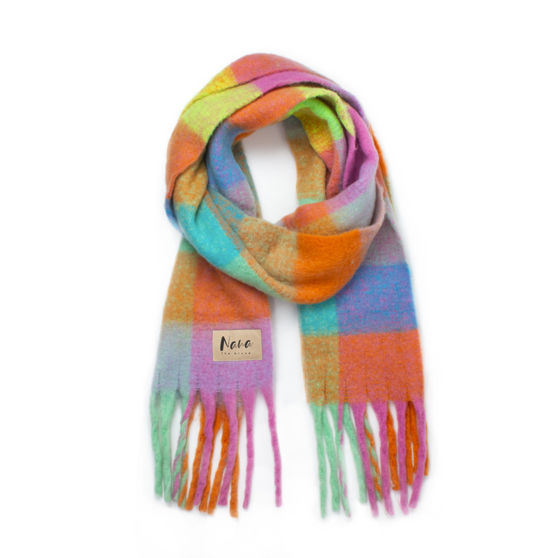 Big plaid scarf  / Foulard surdimensionné à carreaux