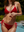 Natalia Bikini top red textured / Haut de bikini Natalia rouge texturé