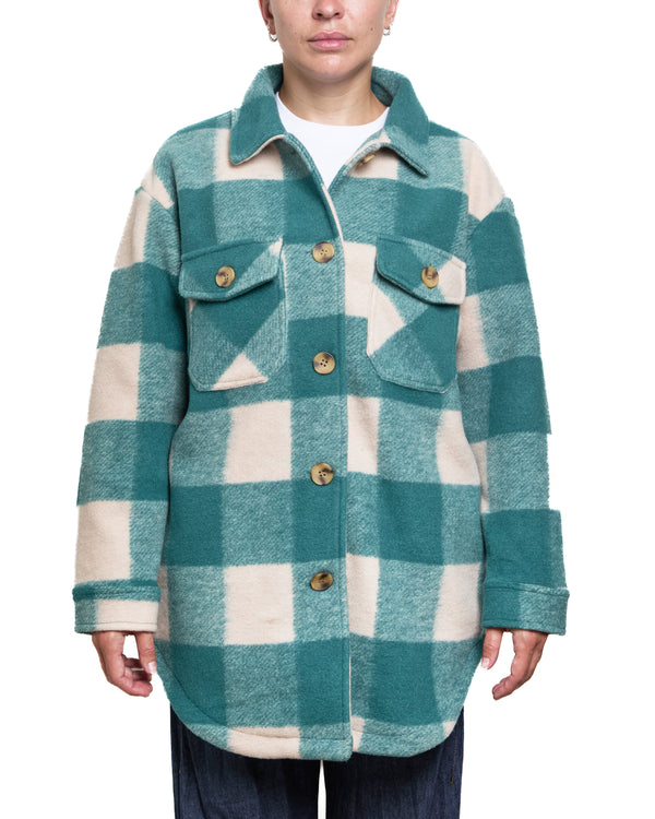 ANNABELLE - OVERSHIRT, GREEN AND BEIGE PLAID