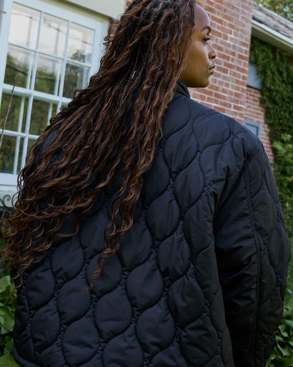 ISABELLA - QUILTED JACKET, BLACK