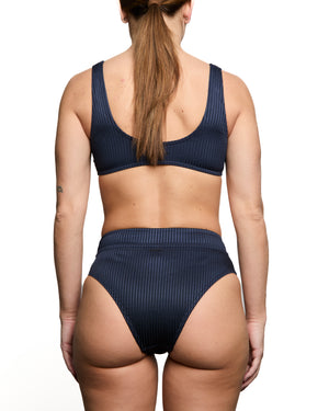 GENEVIEVE - BIKINI BOTTOM, SHINY NAVY RIB