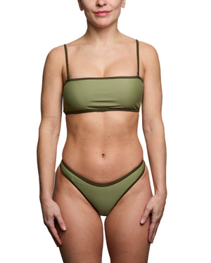 REGINA - BIKINI TOP, KHAKI GREEN