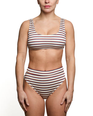 GENEVIEVE - HAUT DE BIKINI, LIGNES MULTI-BOURGOGNE COTELE
