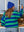 MELINA - CHANDAIL, LIGNES BLEUES ET VERTES