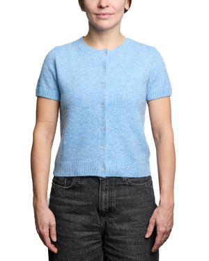 ZOE - SHORT-SLEEVED CARDIGAN, BLUE