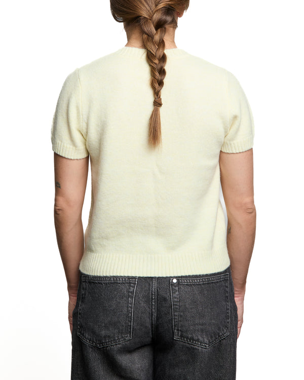 ZOE - SHORT-SLEEVED CARDIGAN, YELLOW