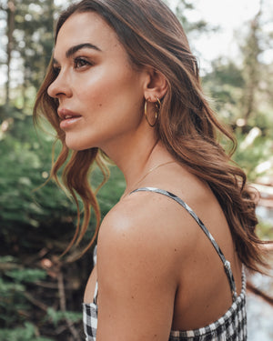 Hoops duo gold plated