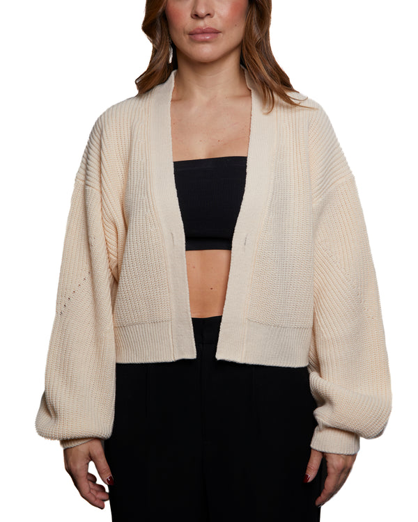 SELENA - CARDIGAN, MELANGE DE BEIGE