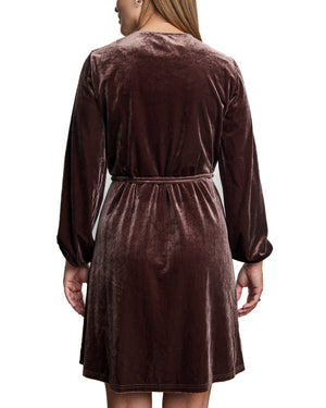 CORINNE - ROBE PORTEFEUILLE, TAUPE