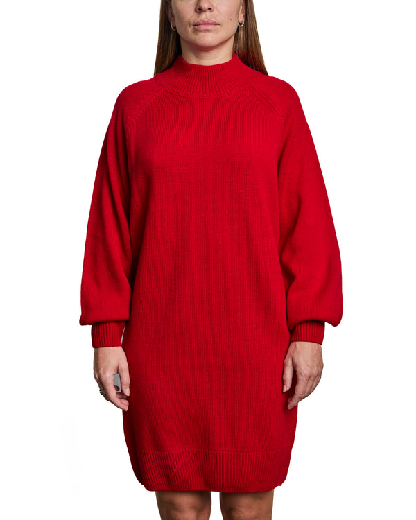 NATHALIE - SWEATER DRESS, RED