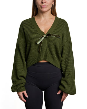 SELENA - CARDIGAN, VERT KHAKI