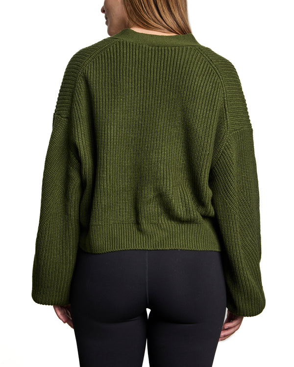 SELENA - CARDIGAN, KHAKI GREEN