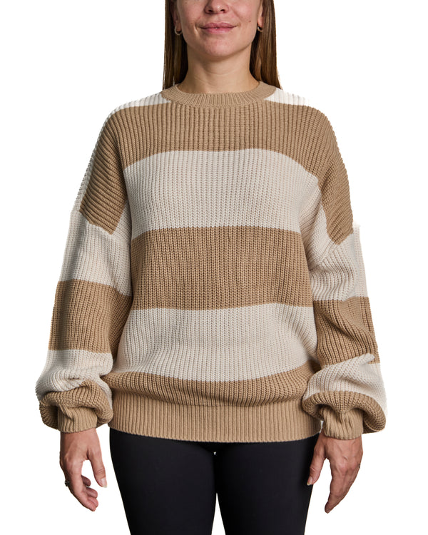 MELINA - SWEATER, CREAM STRIPES
