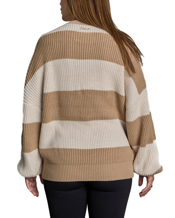 MELINA - SWEATER, CREAM STRIPES