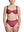 NOA - HAUT DE BIKINI, LIGNES BOURGOGNES ET LILAS