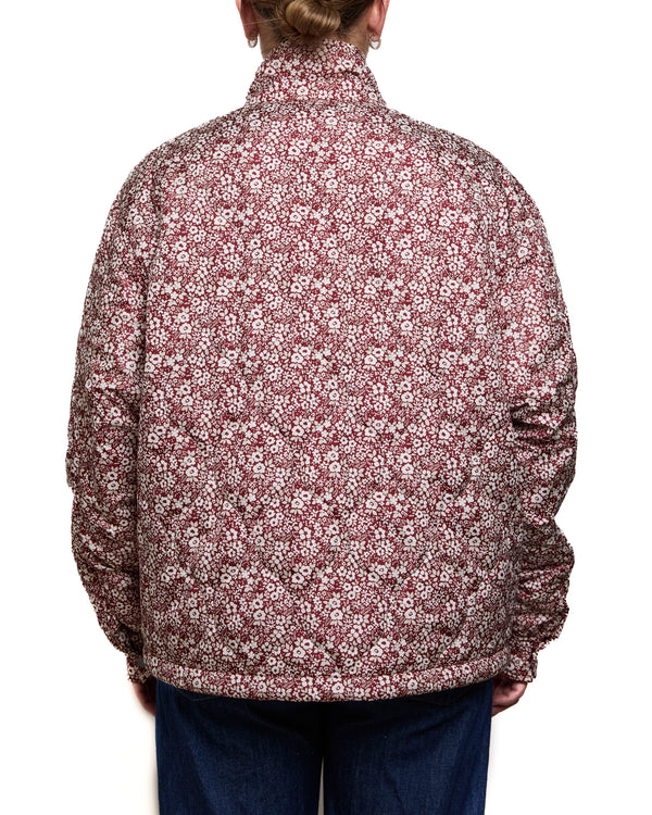 ISABELLA - QUILTED JACKET, CREAM AND BURGUNDY FLOWERS