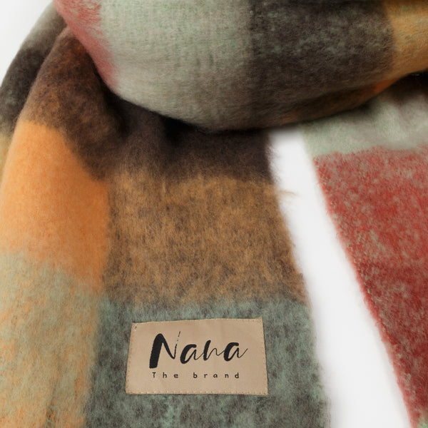 GENEVE - SCARF, BURGUNDY MULTI