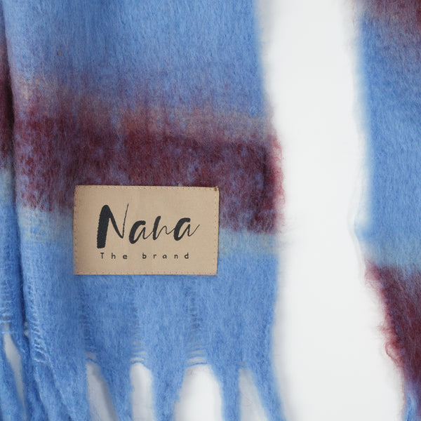 GENEVE - SCARF, BLUE AND RED LINES