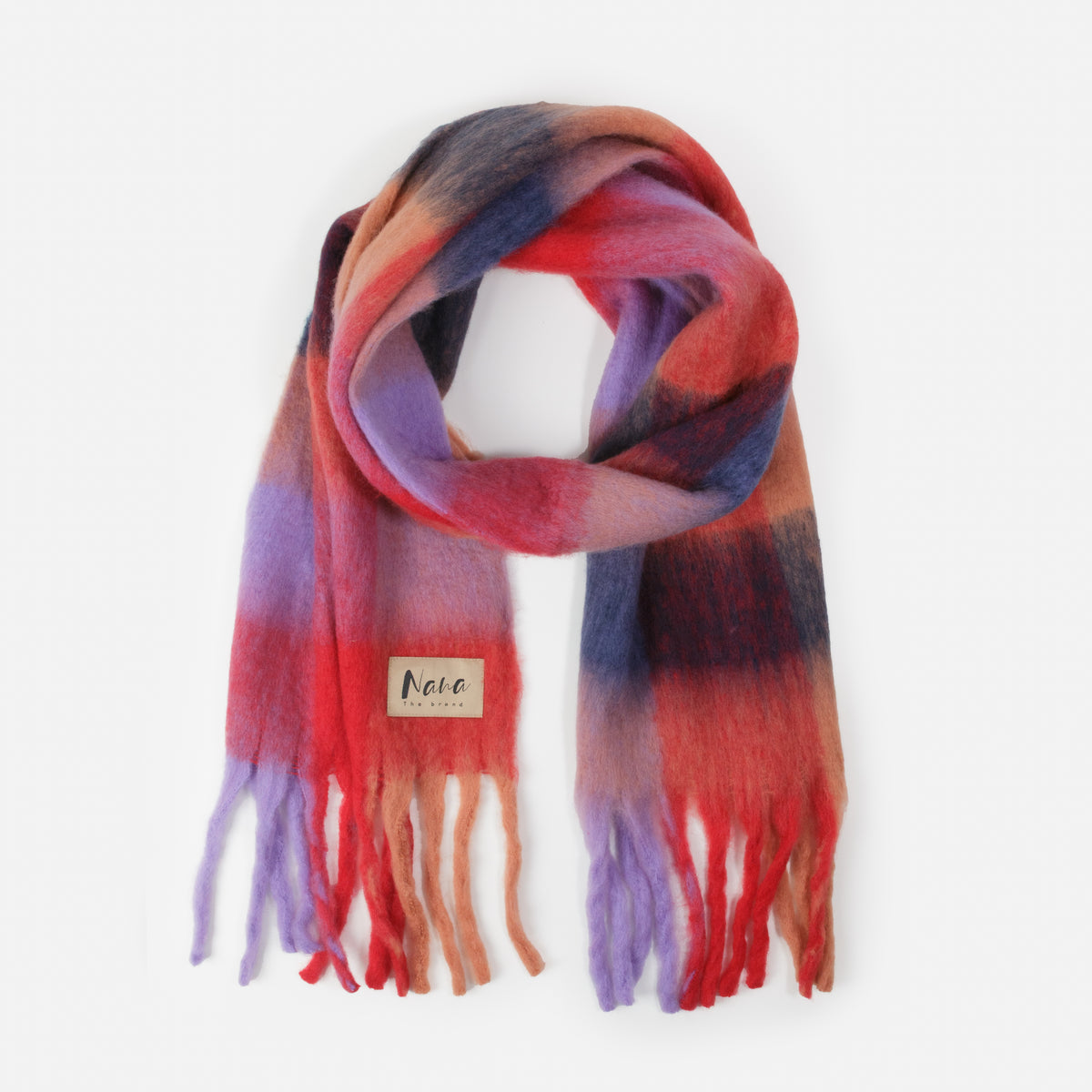 Foulard Joules à Carreaux Rose Et Bleu - Occasion En Excellent état, Rectangle