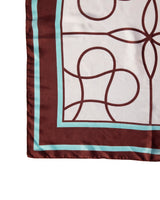 Satin scarf brown / Foulard satiné brun