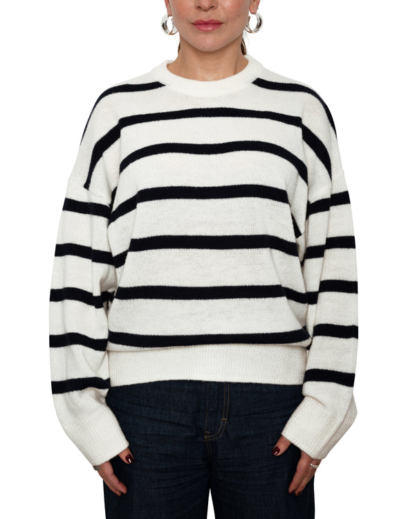 EVELYN - SWEATER, NAVY STRIPES