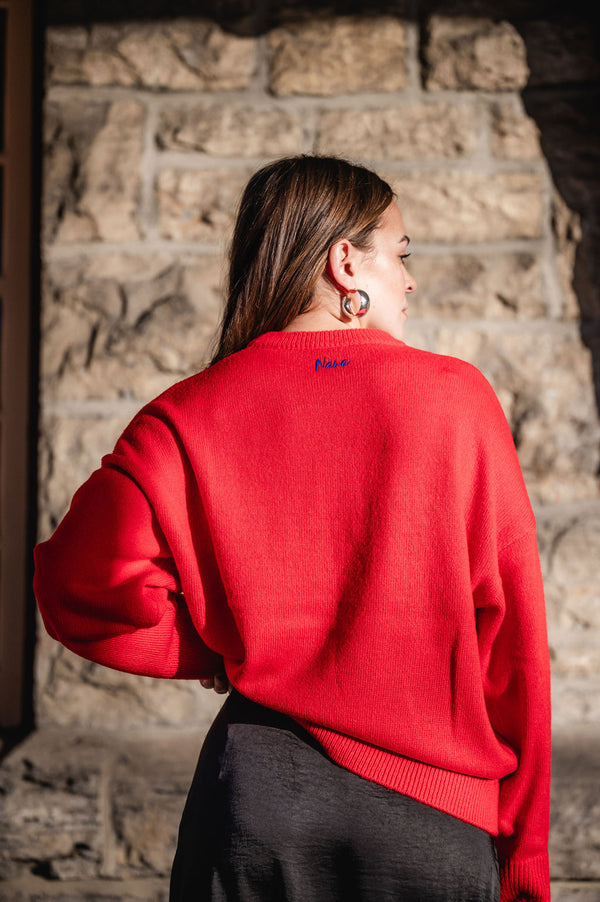 EVELYN - SWEATER, RED