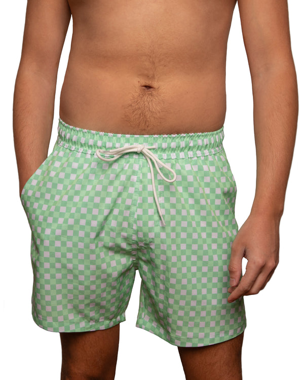 Lou men swim short vichy / Maillot de bain pour hommes Lou vichy