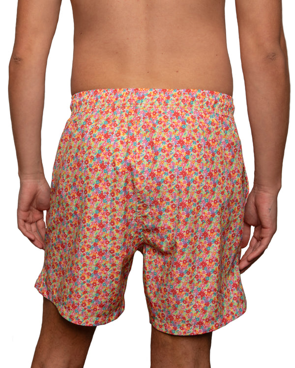 Lou men swim small flowers multi colors / Maillot de bain pour hommes Lou petites fleurs multi couleurs